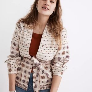Madewell Jacquard Wrap Jacket Women’s S NWOT